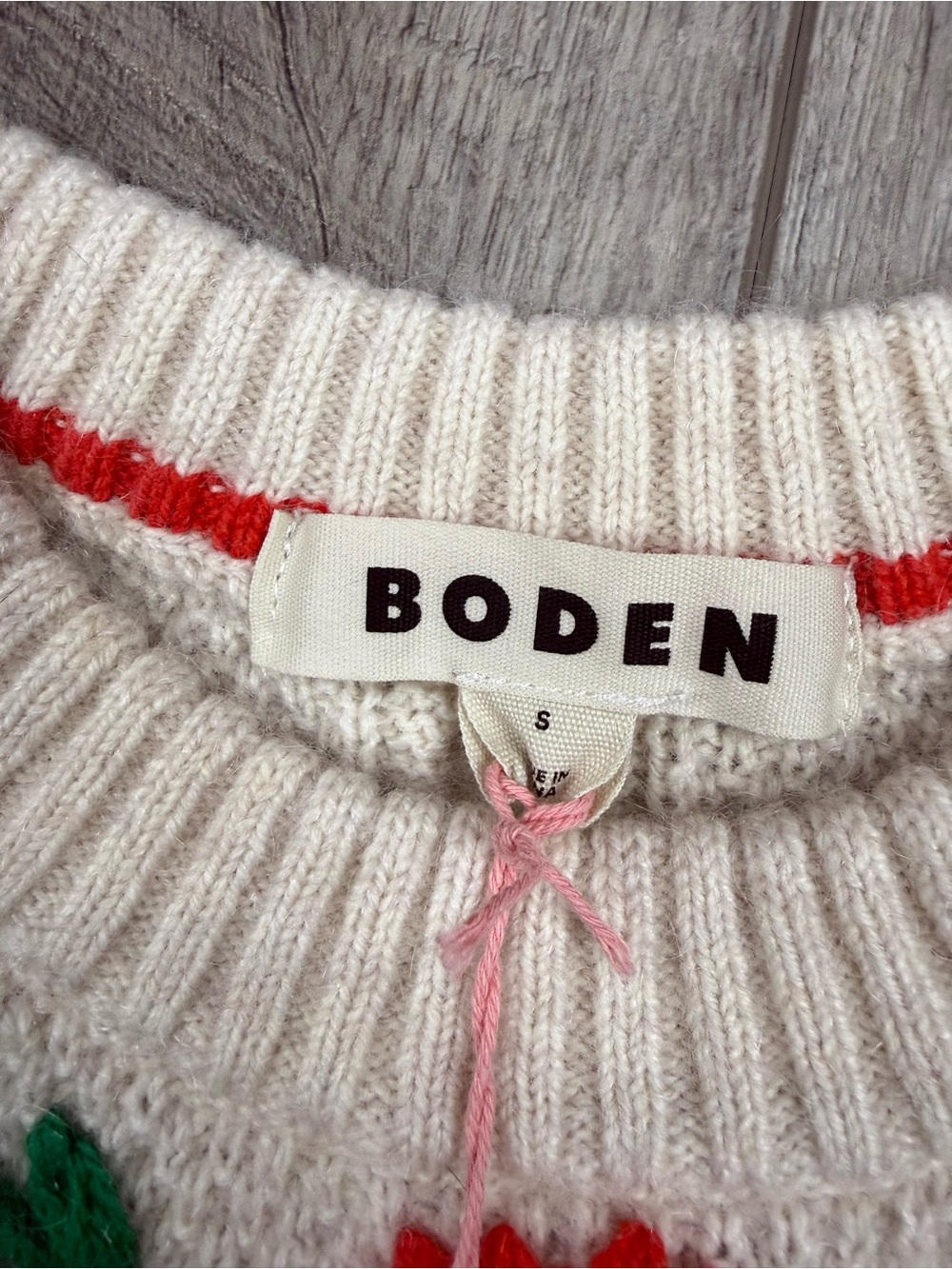Boden Embroidered Cable-Knit Sweater Top - Picture 8 of 14